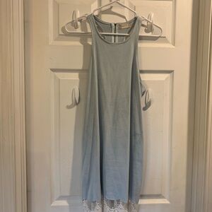 Altar'd State Light Blue Dress with Lace Detail